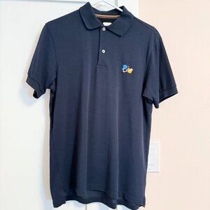 Paul Smith Polo Shirt Short Sleeve Navy Size M 100% Cotton Made in Portugal